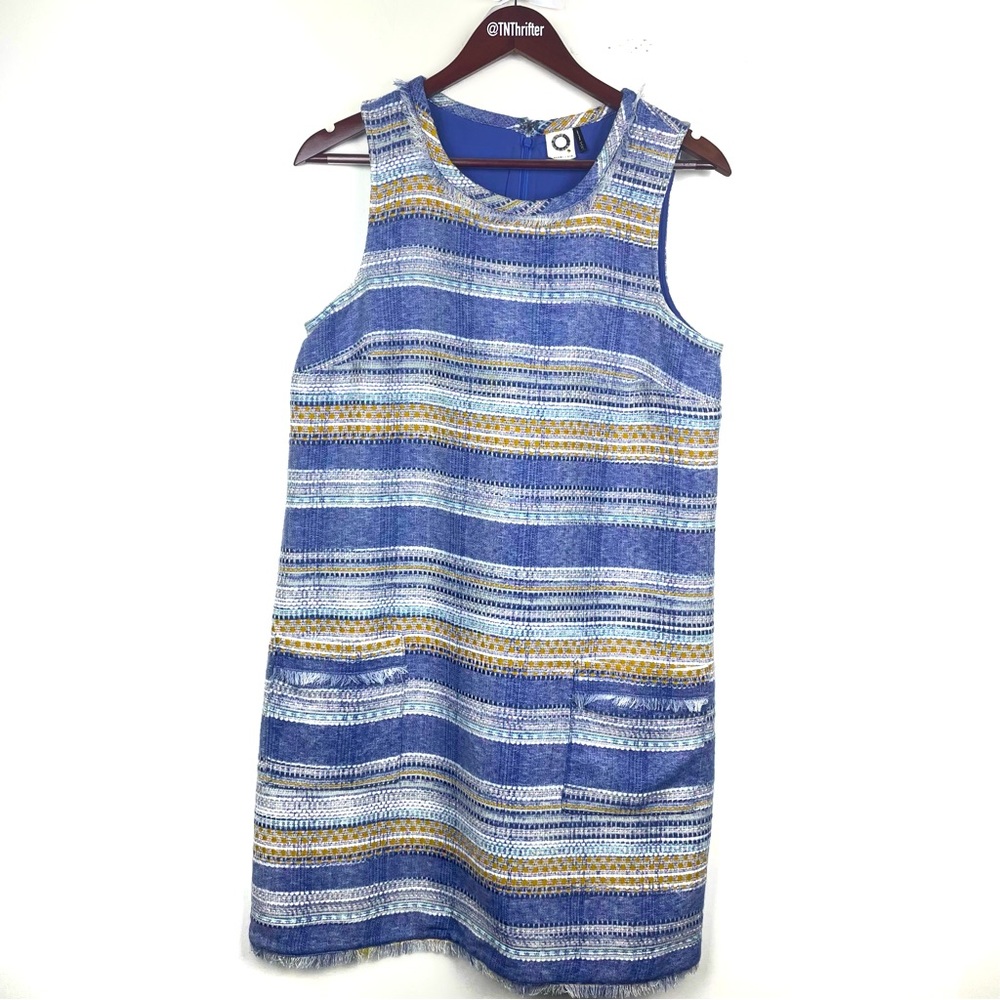 Anthropologie Akemi and Kin Women’s Tweed Shift Dress Patch Pockets Size 8 Fall - Picture 2 of 10
